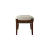 The Seal Ottoman: Walnut + Re-Wool 0218