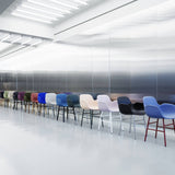 Form Armchair: Chrome Upholstered