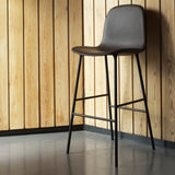 Form Bar Chair: Steel Base + Upholstered
