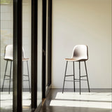 Form Bar Chair: Steel Base + Upholstered