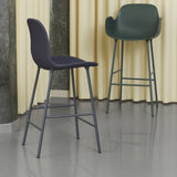 Form Bar Chair: Steel Base + Upholstered