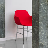 Form Armchair: Chrome Upholstered