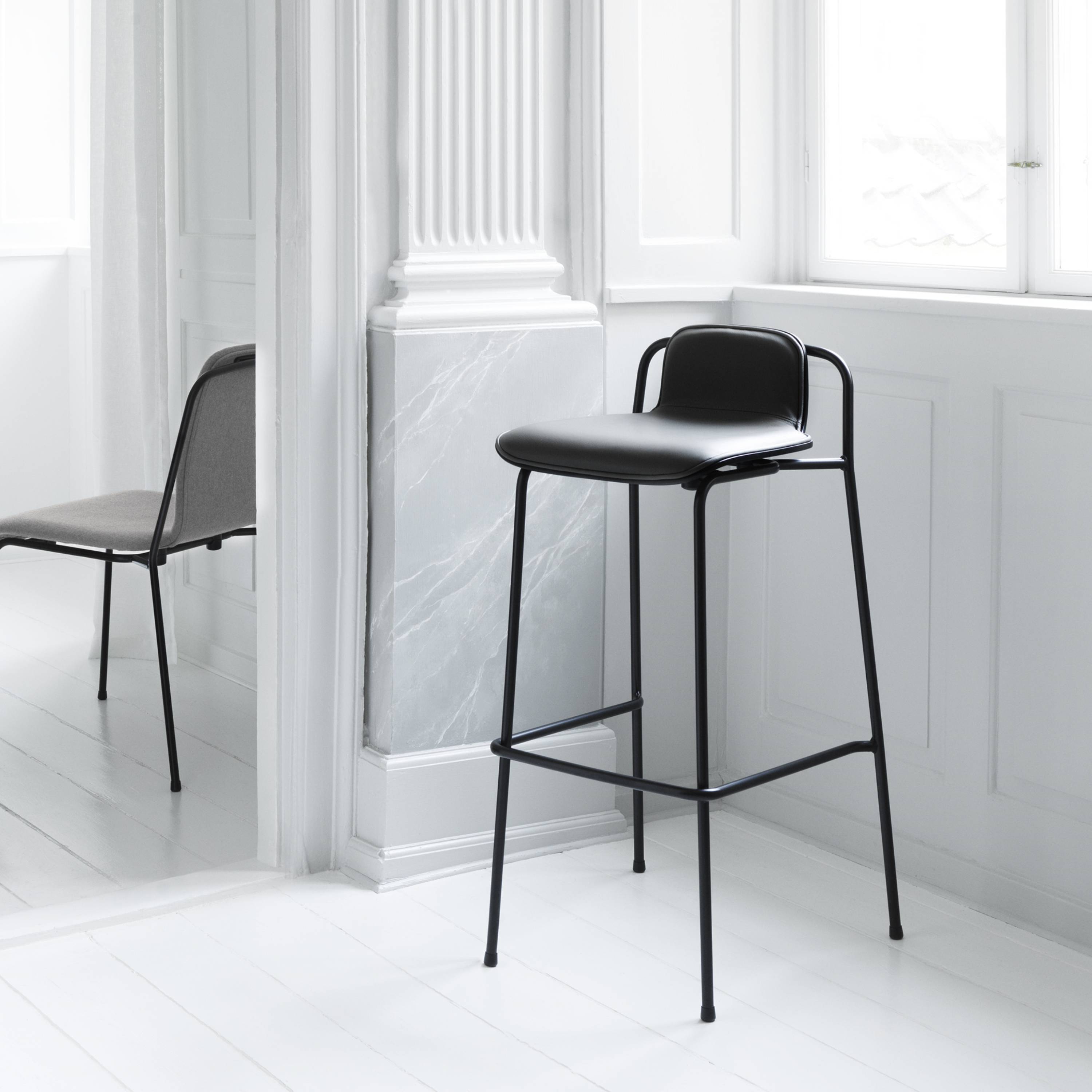 Studio Bar + Counter Stool: Front Upholstered
