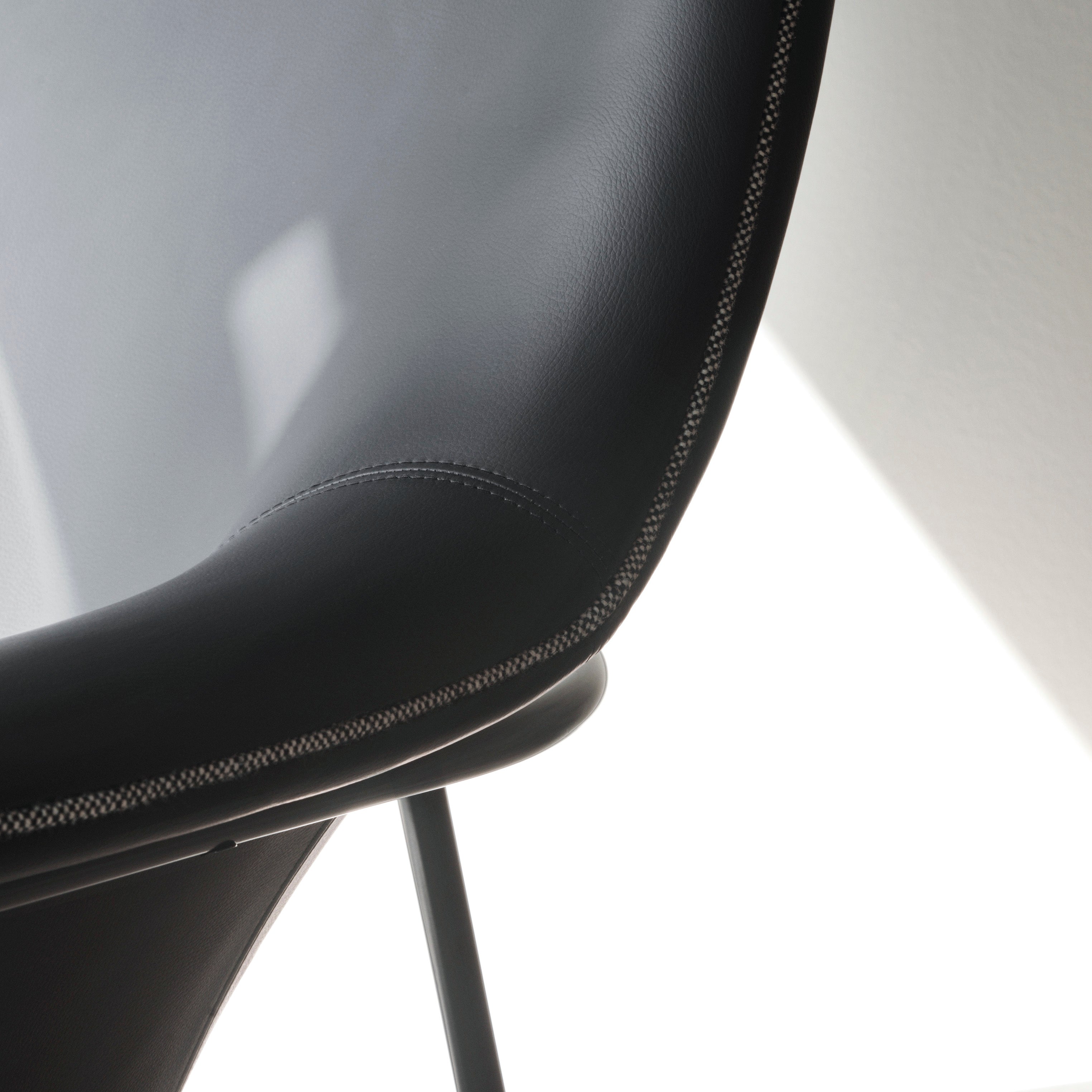 Drape Lounge Chair: High + Steel Base