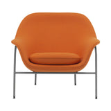 Drape Lounge Chair: Low + Steel Base + Grey
