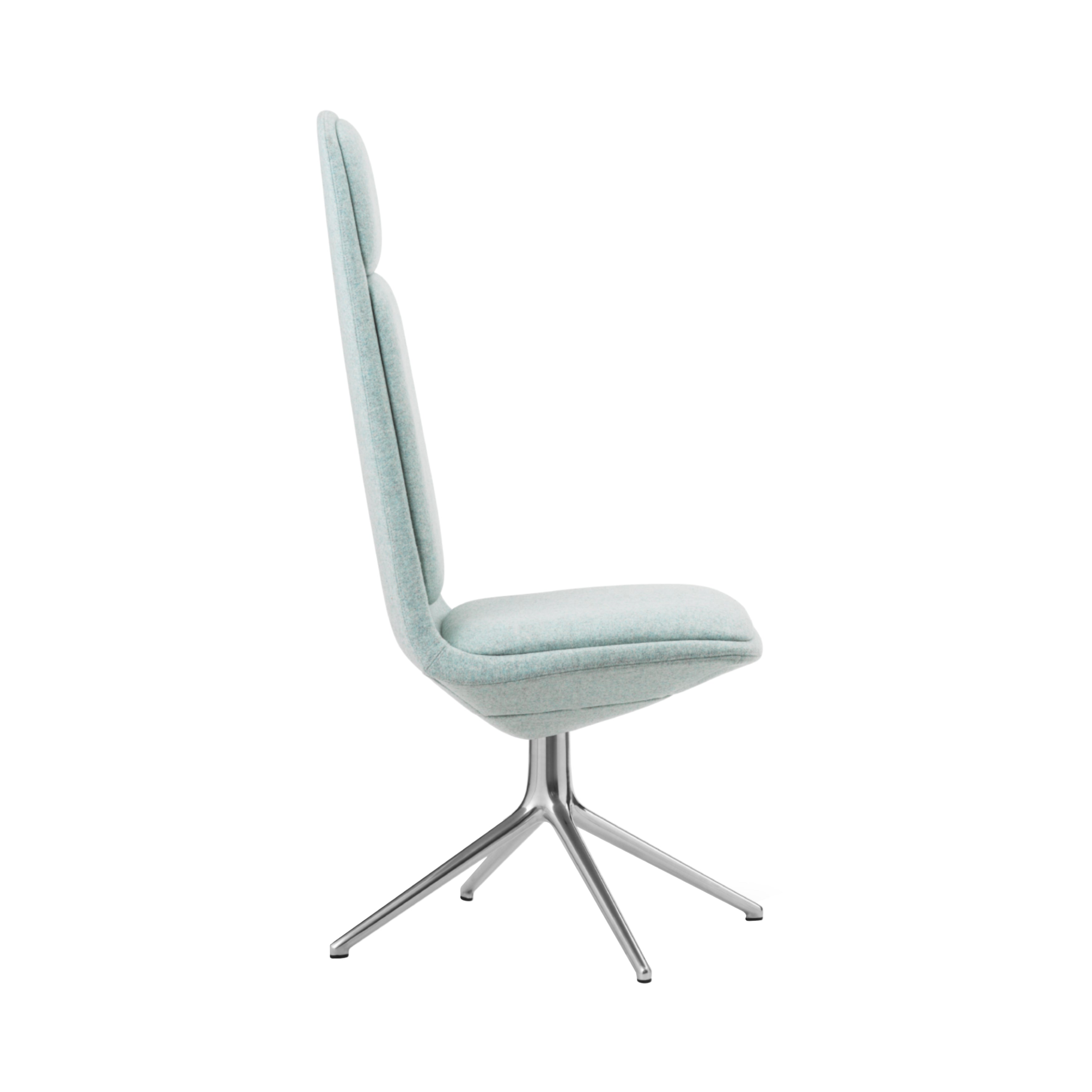 Off Chair 4 Legs with Cushion: High + Without Arm + Aluminum