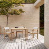 AH502 Outdoor Dining Chair with Armrest: Stacking