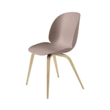 Beetle Dining Chair: Wood Base + Sweet Pink + Oak