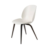 Beetle Dining Chair: Wood Base + Alabaster White + Smoked Oak