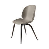 Beetle Dining Chair: Wood Base + New Beige + Smoked Oak