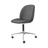 Beetle Meeting Chair: 4-Star Swivel Base with Castors + Full Upholstery +  Polished Aluminum + Black Matt