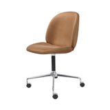 Beetle Meeting Chair: 4-Star Swivel Base with Castors + Full Upholstery + Polished Aluminum + Black Matt