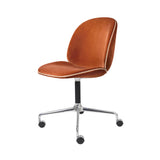 Beetle Meeting Chair: 4-Star Swivel Base with Castors + Full Upholstery + Polished Aluminum + Black Matt