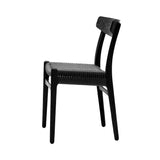 CH23 Dining Chair: Black + Black Oak + Without Cushion