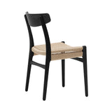 CH23 Dining Chair: Natural + Black Oak + Without Cushion