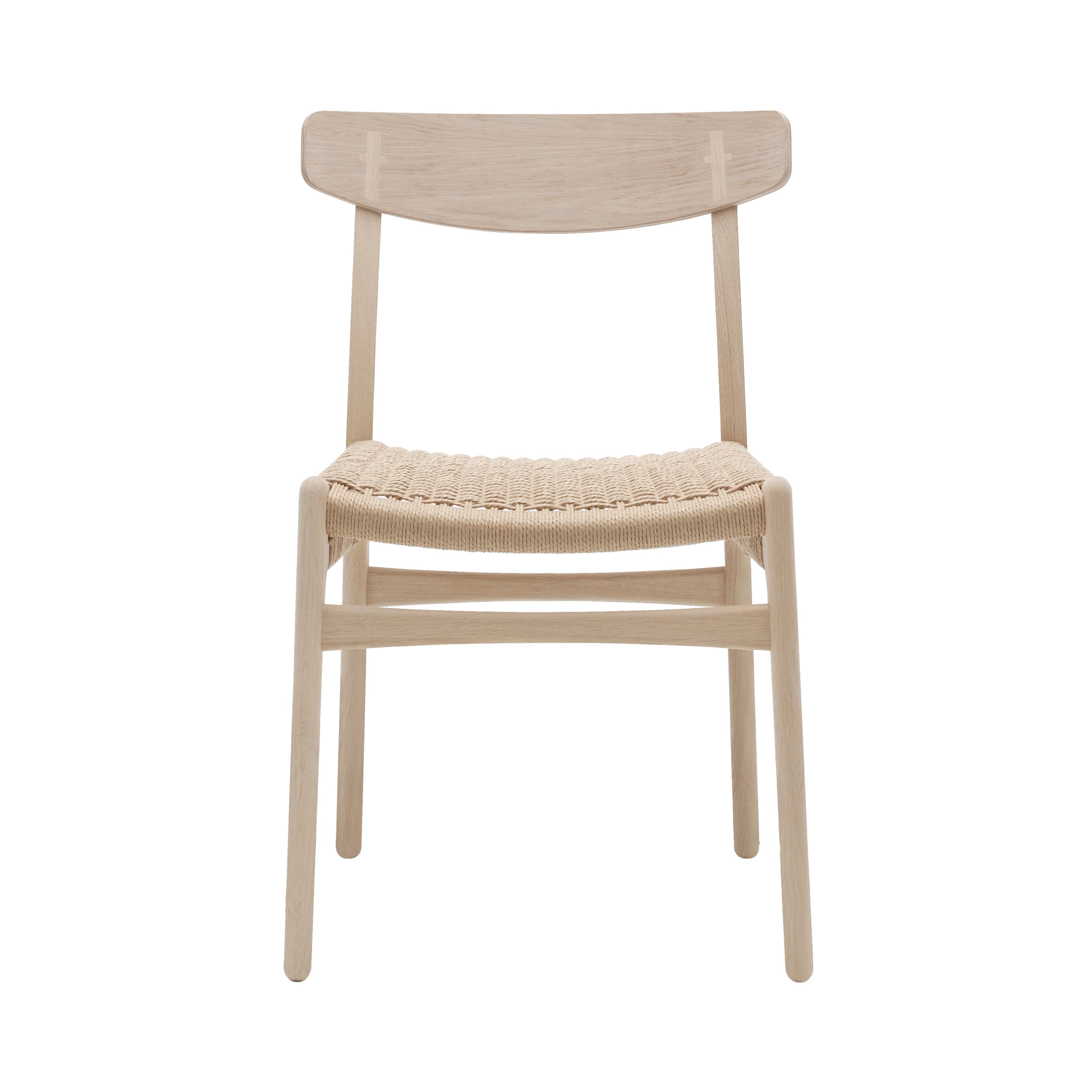 CH23 Dining Chair: Natural + Soaped Oak + Without Cushion