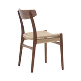 CH23 Dining Chair: Natural + Oiled Walnut + Without Cushion