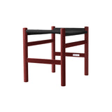 CH53 Footstool: Low + Black + Red Brown Beech