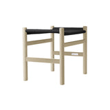 CH53 Footstool: Low + Black + Soaped Beech