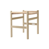 CH53 Footstool: High + Natural + Soaped Beech