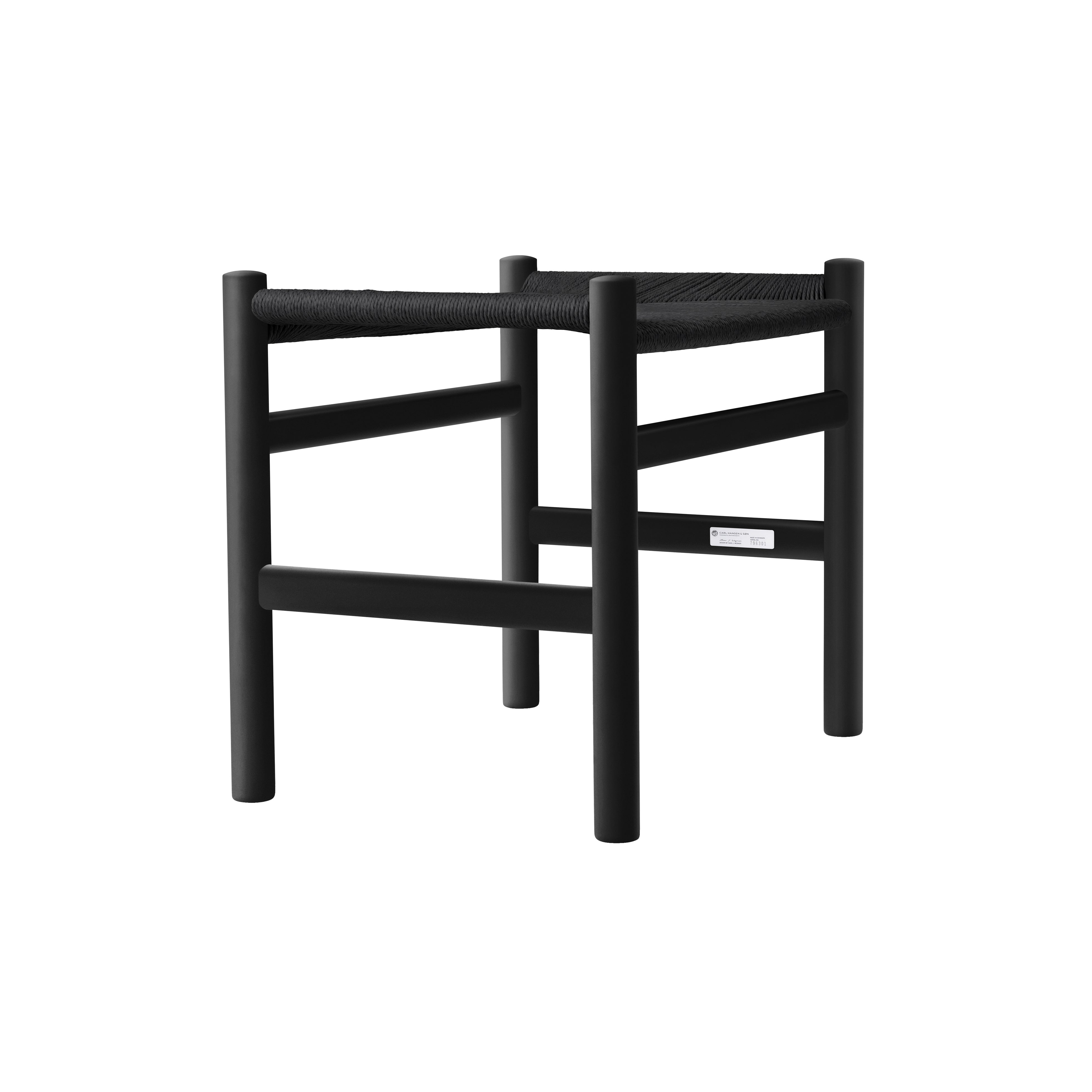 CH53 Footstool: Low + Black + Black Beech
