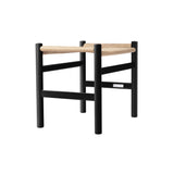 CH53 Footstool: Low + Natural + Black Beech