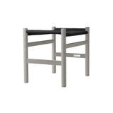 CH53 Footstool: Low + Black + Silver Grey Beech