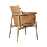 E005 Embrace Armchair: White Edging Strip + White Oiled Oak