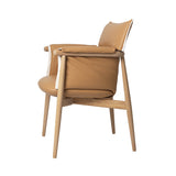 E005 Embrace Armchair: White Edging Strip + White Oiled Oak