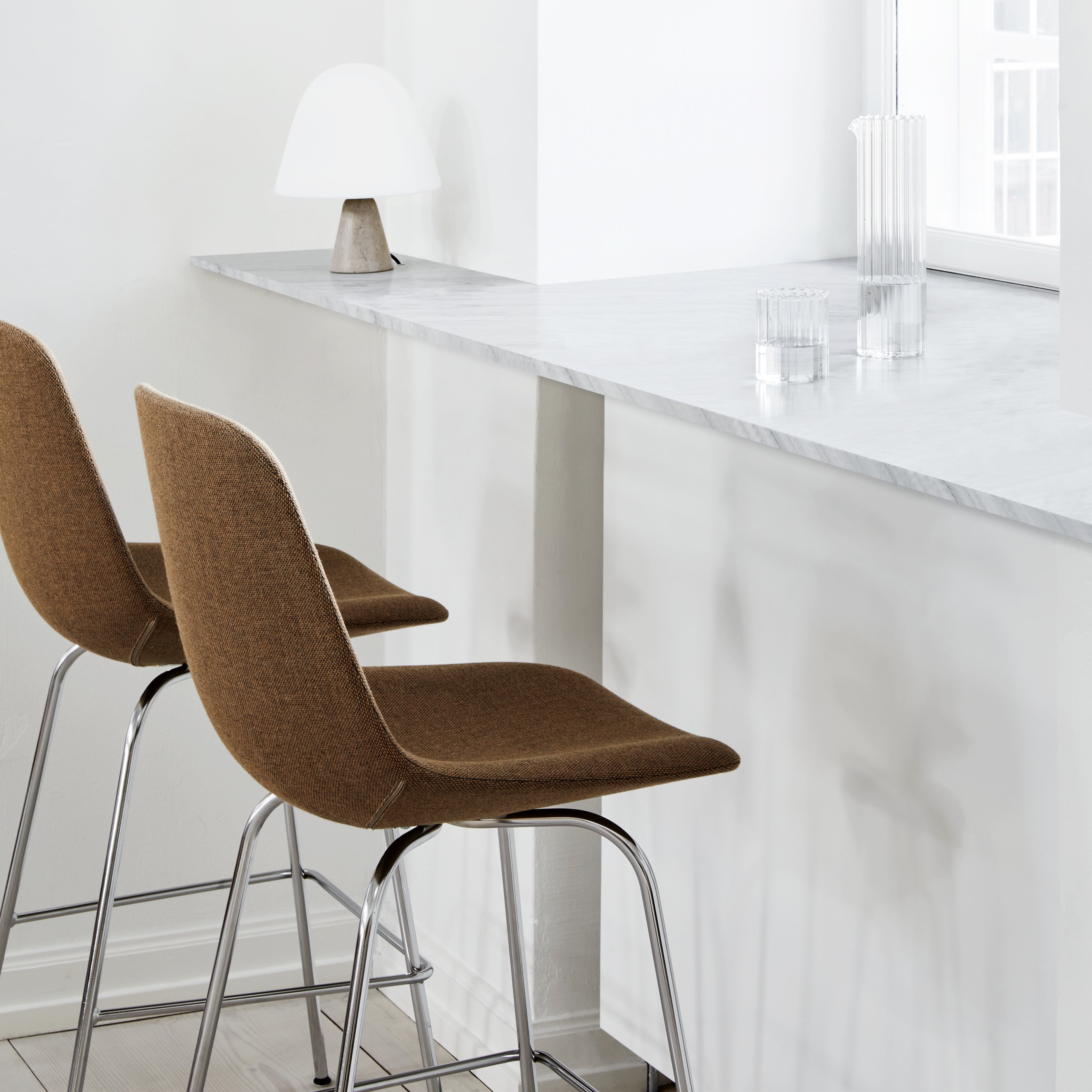 Eyes 4 Leg Barstool: Chrome Base