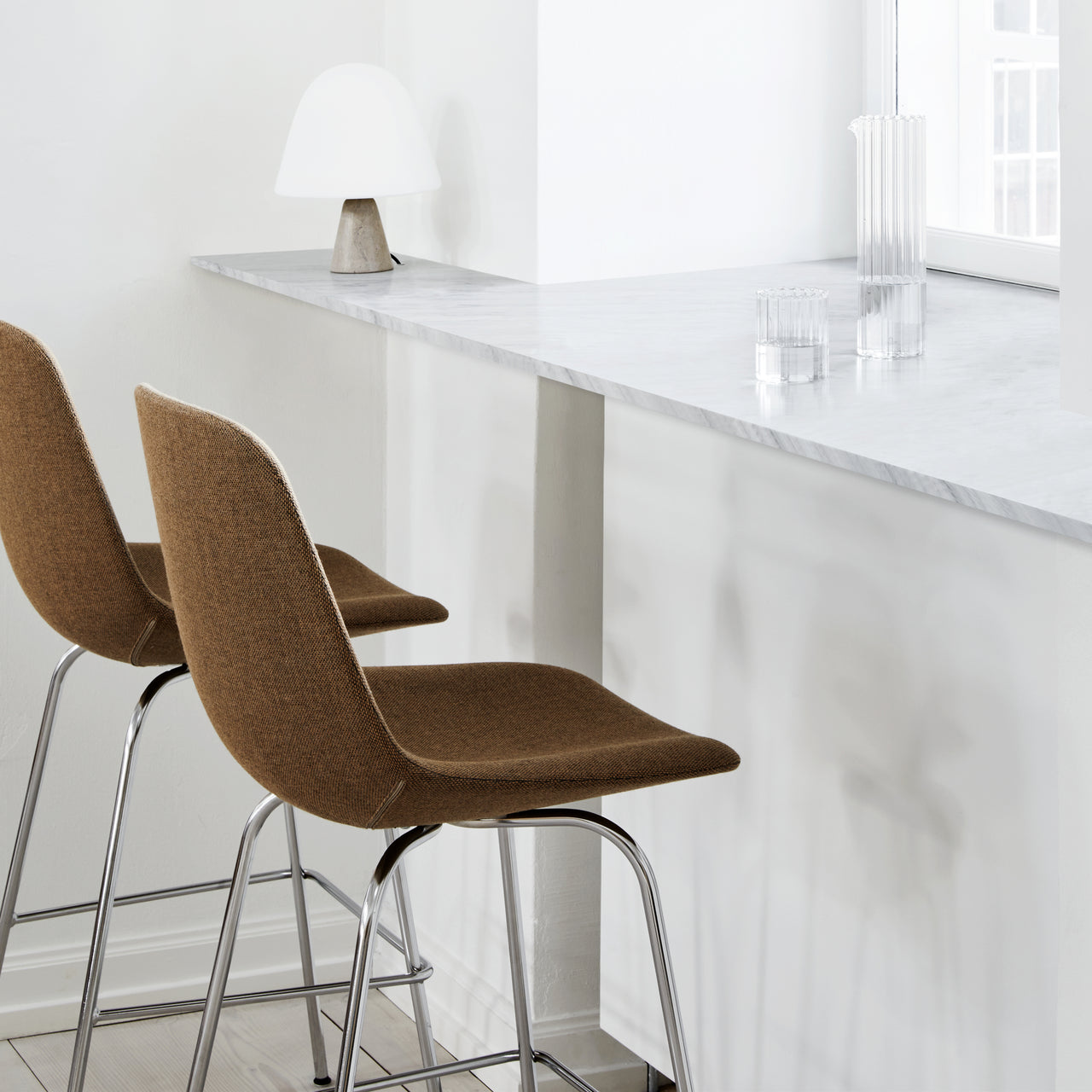 Eyes 4 Leg Barstool: Chrome Base