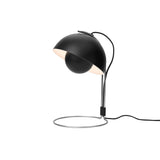 FlowerPot VP4 Table Lamp: Matte Black + Black