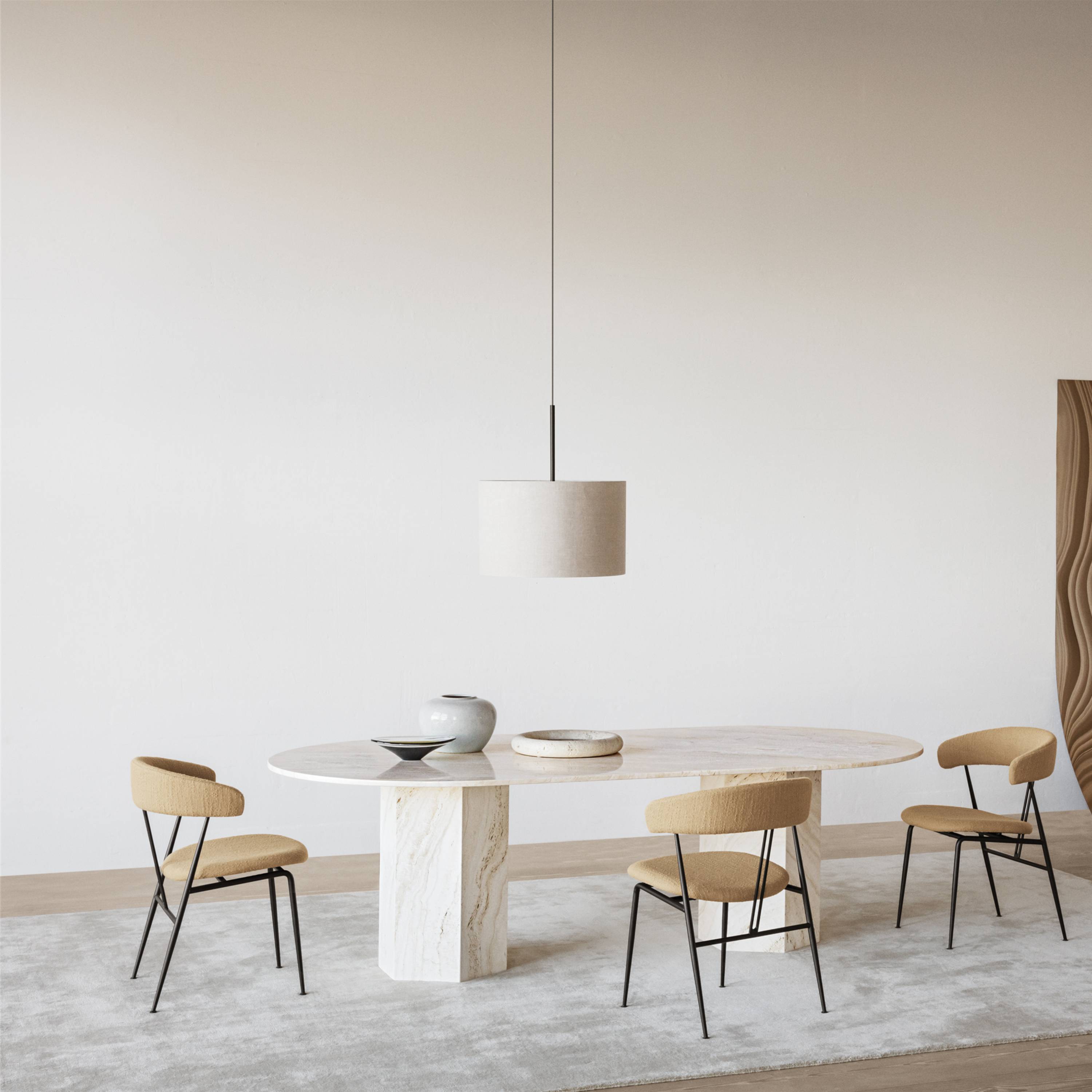 Violin Dining Chair: Fully Upholstered