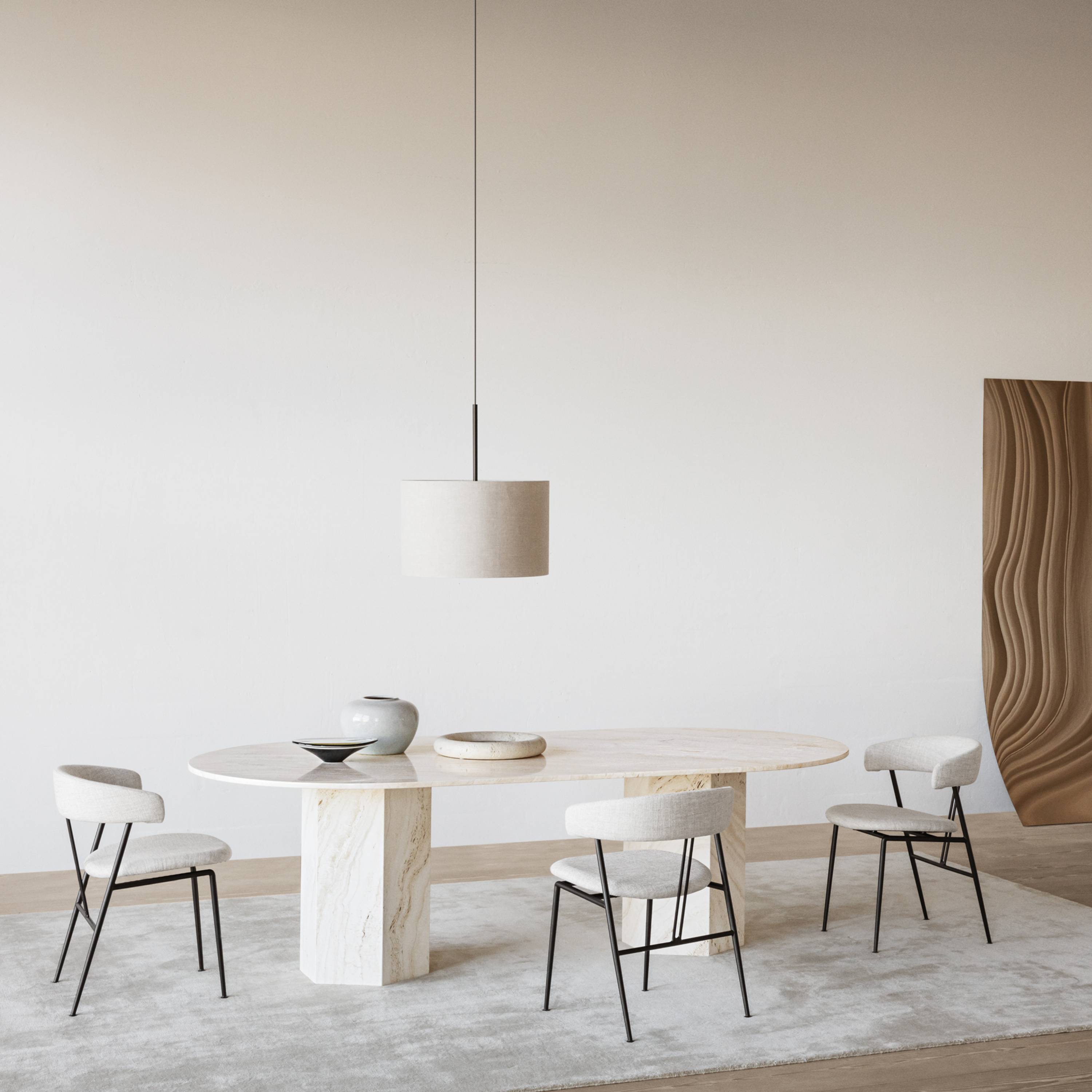 Violin Dining Chair: Fully Upholstered