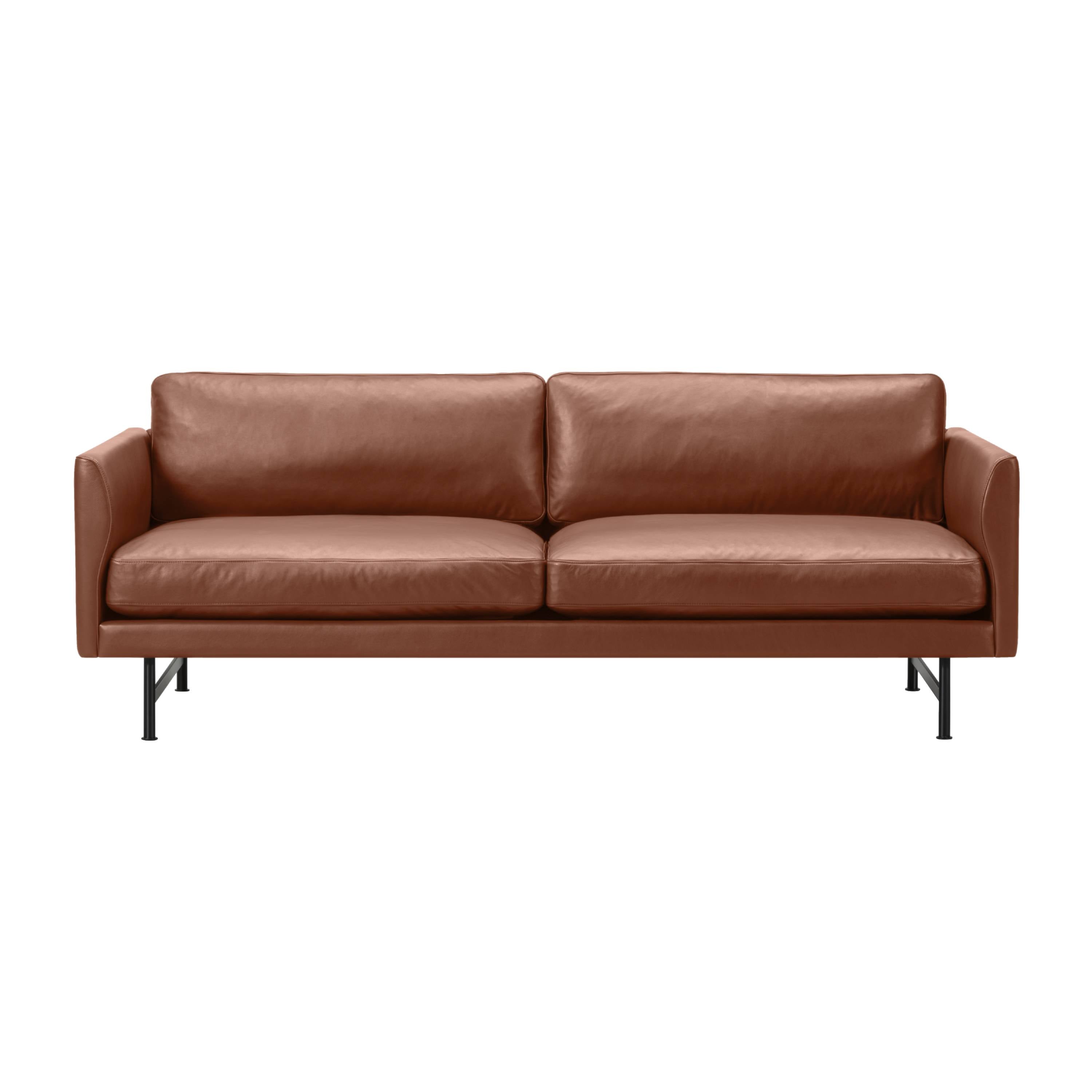 Calmo 2 Seater Sofa: Metal Base + Large - 78.7