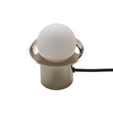 Janed Table Lamp: Satin Nickel + Polished Nickel