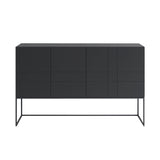 Kilt Light 137 Cabinet with Drawers: Char Grey