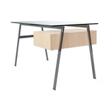 Homework 1 Desk: Single Drawer Right + Gun Metal + White Oak