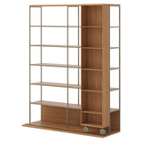 Literatura Selection Shelf: Composition 3 + Super-Matt Walnut + Bronze + With Glider Shelf
