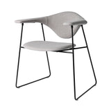 Masculo Dining Chair: Sledge Base + Black Semi Matt