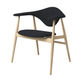 Masculo Dining Chair: Wood Base + Oak Semi Matt Lacquered