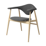 Masculo Dining Chair: Wood Base + Oak Semi Matt Lacquered