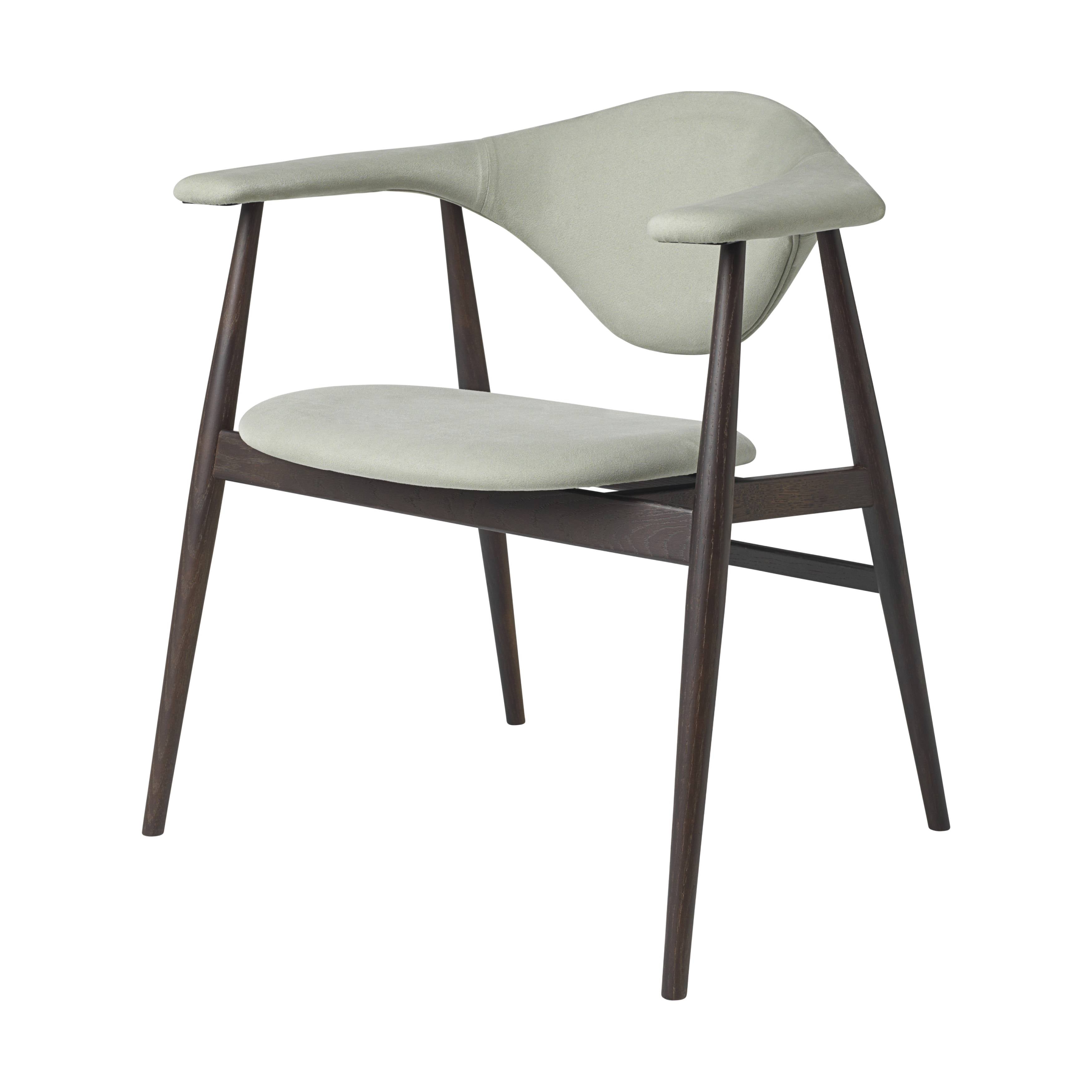 Masculo Dining Chair: Wood Base + Smoked Oak Matt Lacquered