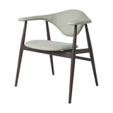 Masculo Dining Chair: Wood Base + Smoked Oak Matt Lacquered