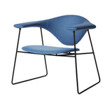 Masculo Lounge Chair: Sledge Base + Black Semi Matt