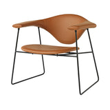 Masculo Lounge Chair: Sledge Base + Black Semi Matt