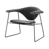Masculo Lounge Chair: Sledge Base + Black Semi Matt