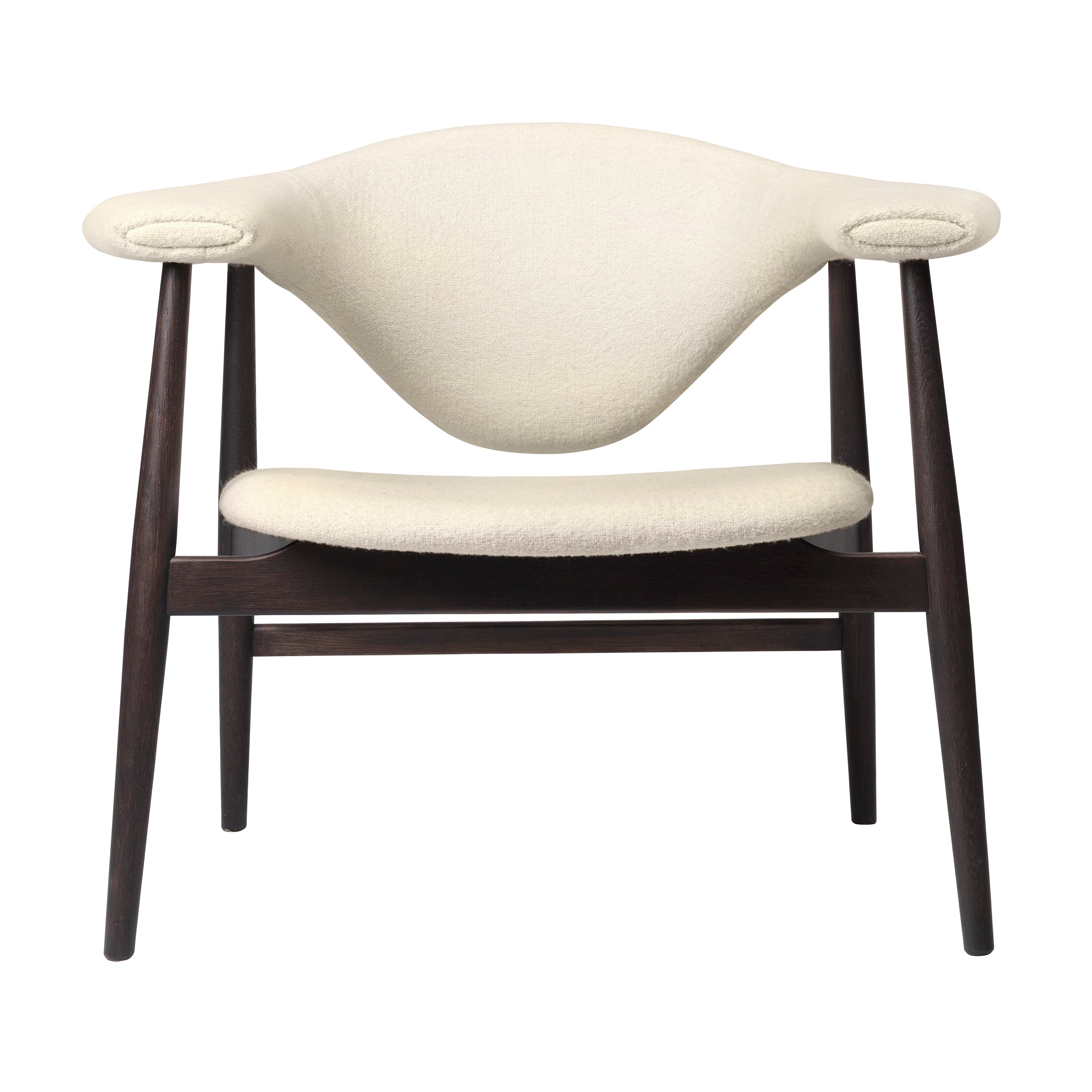 Masculo Lounge Chair: Wood Base + Smoked Oak Matt Lacquered