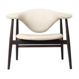 Masculo Lounge Chair: Wood Base + Smoked Oak Matt Lacquered