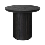 Moon Lounge Table: Brown + Lacquered Black Stained Oak